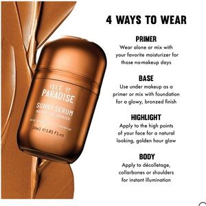 ISLE of PARADISE SUNNY SERUM Instant face bronzer NWT
